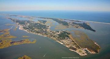Aerial photograph of chincoteague island va