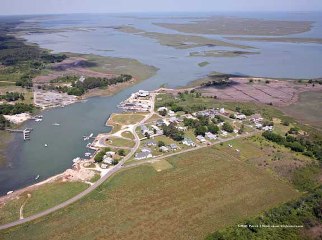 Aerial photograph of oyster va
