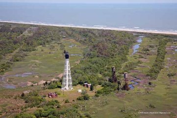 Aerial photograph of Cape Charles Light