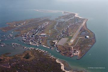 Aerial photograph of tangier island va