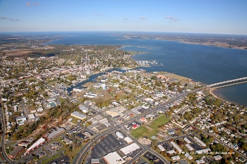 Aerial photograph of Cambridge, MD